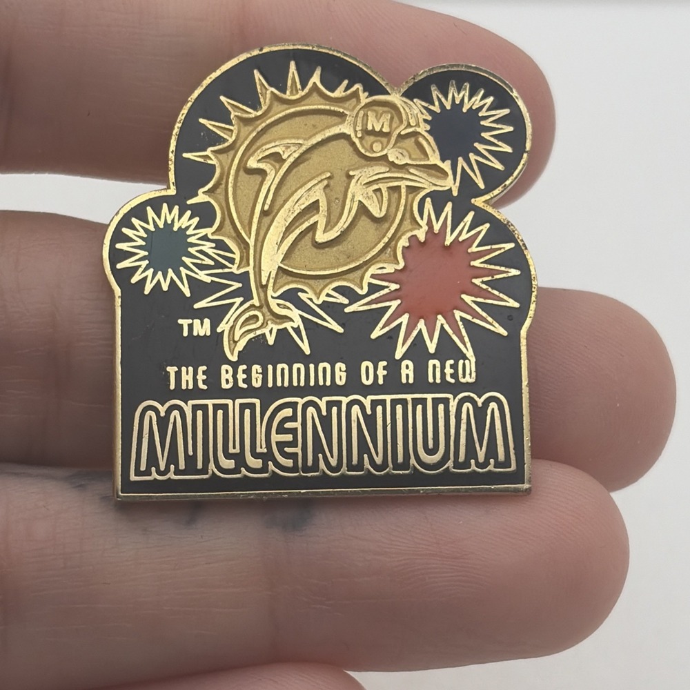 2000 NFL Football Miami Dolphins Beginning Of A New Millennium Lapel Hat Pin